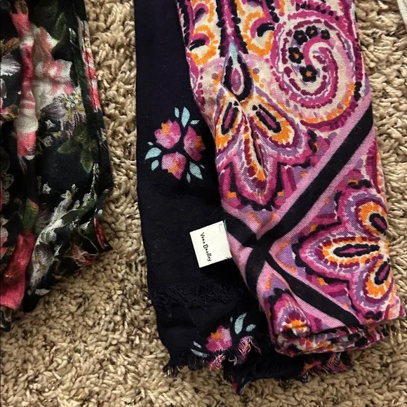 Bundle of 10 Scarves—all long rectangular approx 70” x 18” and 2 scarf hangers - Picture 8 of 9